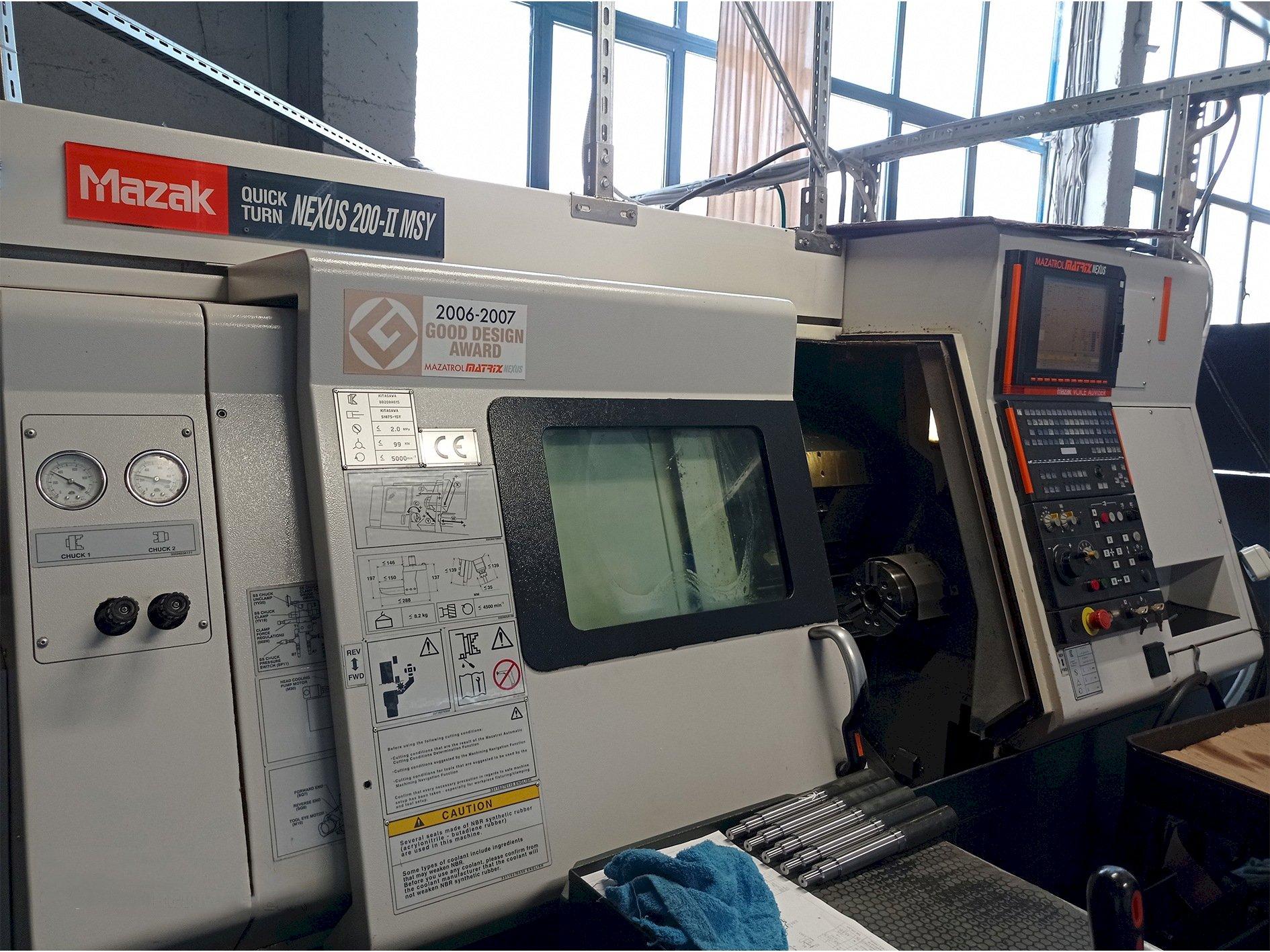 Frontansicht der Mazak Quick Turn Nexus 200-II MSY  Maschine