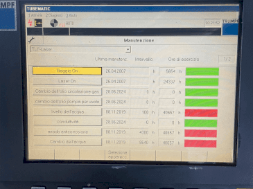 Frontansicht der TRUMPF TUBEMATIC 3.2 kw  Maschine