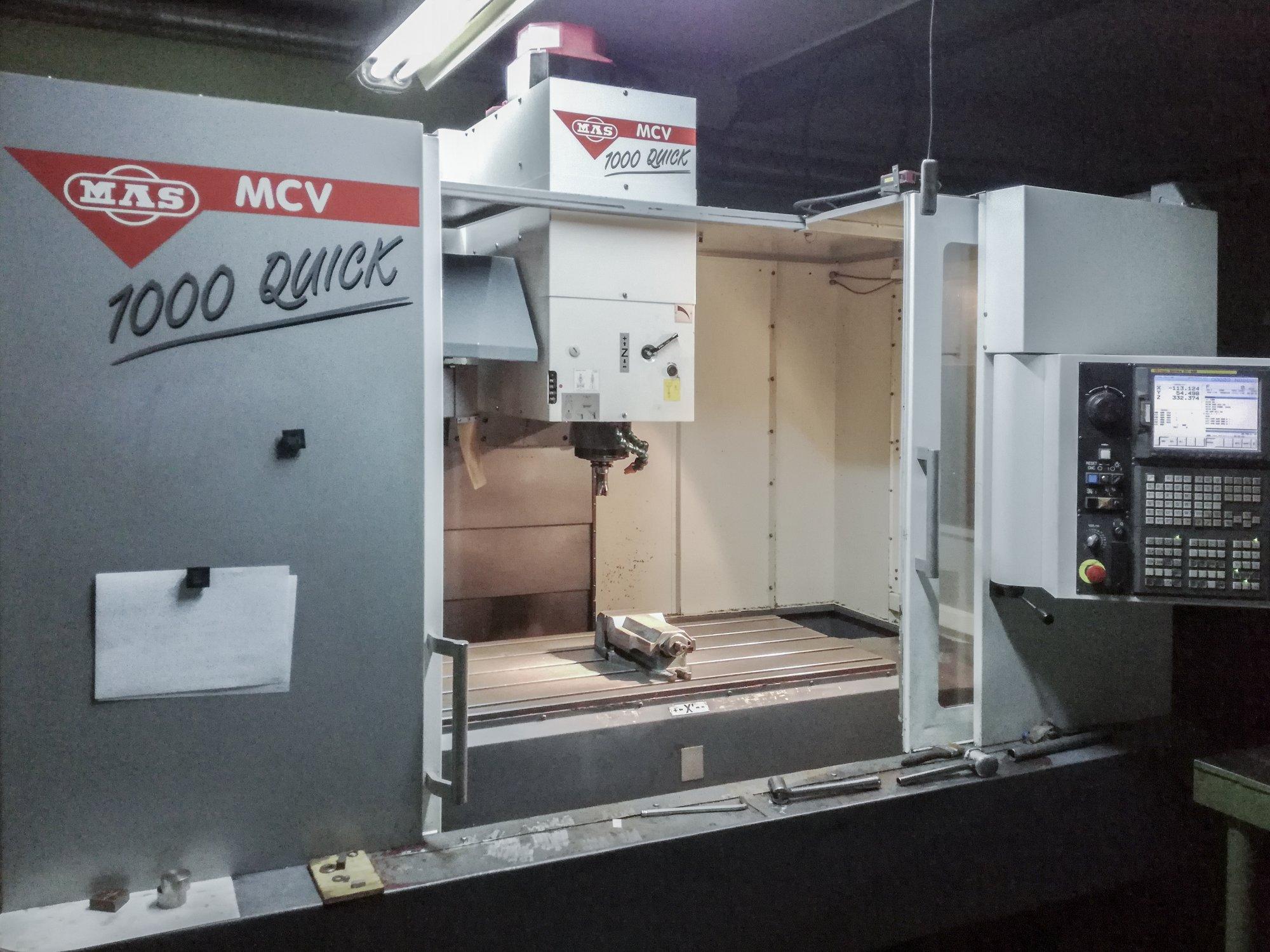 Linke Ansicht der KOVOSVIT MAS MCV 1000 QUICK Maschine